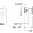 Concealed module Circulo | one-way | Lever