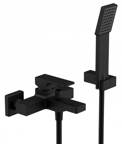 AU | Absolute Bath Faucet + Hand Spray + Hose + Hand Spray Clip | wall mounted | black mattte