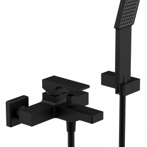 AU | Absolute Bath Faucet + Hand Spray + Hose + Hand Spray Clip | wall mounted | black mattte