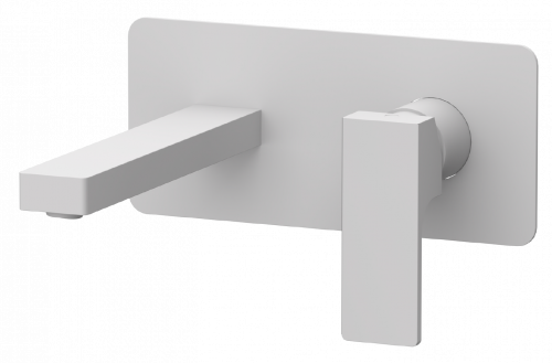 AU | Wash basin faucets Absolute | wall concealed | Lever | white mattte