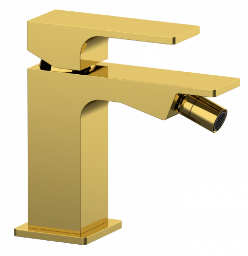 AU | Faucets for bidet Absolute with drain cap | Lever | gold gloss