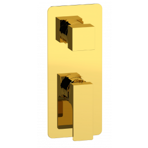 AU | Concealed module Absolute | two-ways | Lever mechanical | gold gloss