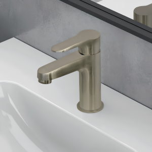 Umyvadlová baterie WINNER ECO without drain cap | stojánková páková | nízká | brushed nickel gloss