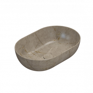 Countertop washbasin T-EDGE | 540x360x160 mm | Hnědá gilošovaná mattte