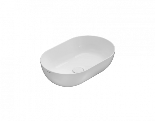 Countertop washbasin T-EDGE | 540x360x160 mm | White gloss