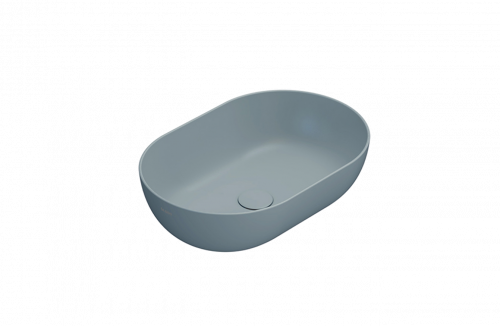 Countertop washbasin T-EDGE | 600x400x160 mm | Blue mattte