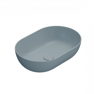 Countertop washbasin T-EDGE | 600x400x160 mm | Blue mattte