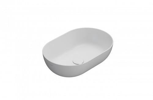 Countertop washbasin T-EDGE | 540x360x160 mm | White mattte