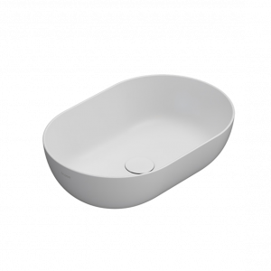 Countertop washbasin T-EDGE | 540x360x160 mm | White mattte