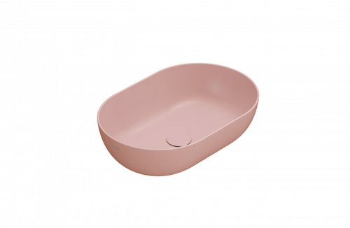 Countertop washbasin T-EDGE | 540x360x160 mm | Pink mattte