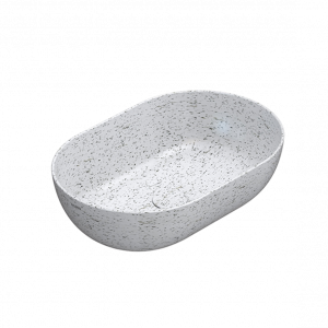 Countertop washbasin T-EDGE | 540x360x160 | Crushed ice mattte