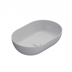 Countertop washbasin T-EDGE | 540x360x160 mm | Light grey mattte