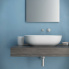 Countertop washbasin T-EDGE | 600x400x160 mm | White gloss