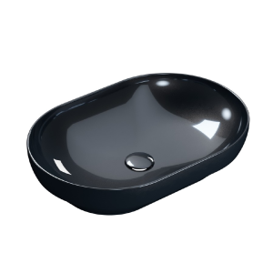 Washbasin T-EDGE | 600x410x140 | Tar gloss