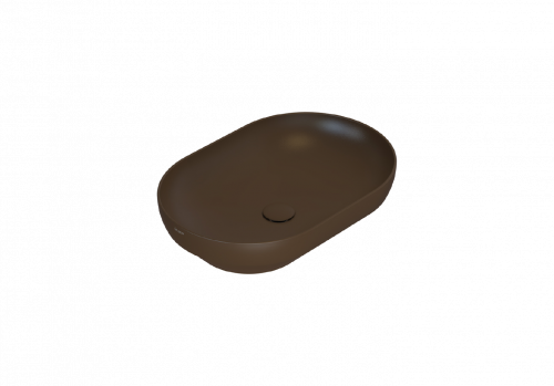 Washbasin T-EDGE | 600x410x140 mm | Chestnut mattte