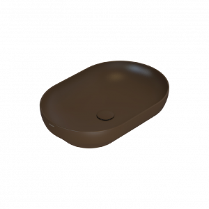 Washbasin T-EDGE | 600x410x140 mm | Chestnut mattte