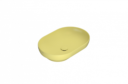 Washbasin T-EDGE | 600x410x140 mm | Mustard yellow mattte