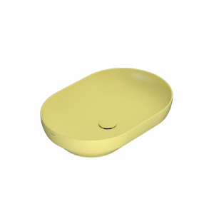 Washbasin T-EDGE | 600x410x140 mm | Mustard yellow mattte