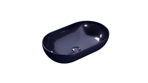 Countertop washbasin T-EDGE | 600x360x160 | Sapphire gloss