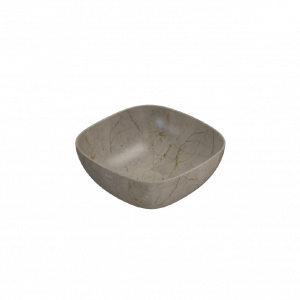 Washbasin T-EDGE | 380 x 380 x 160 | Brown guilloche mattte