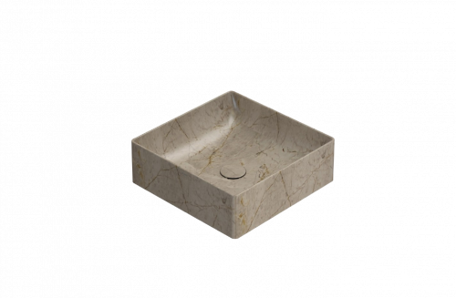 Washbasin T-EDGE | 420x420x140 | Brown guilloche mattte