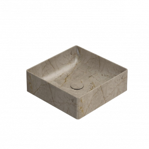 Washbasin T-EDGE | 420x420x140 | Brown guilloche mattte