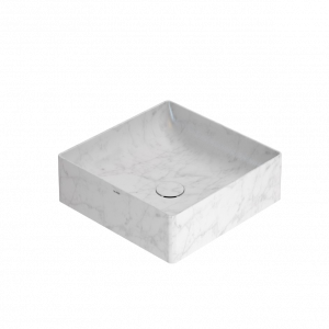 Washbasin T-EDGE | 420x420x140 | Carrara marble mattte