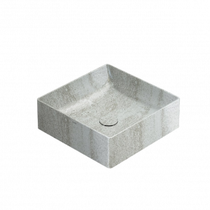 Washbasin T-EDGE | 420x420x140 | Striped beige mattte