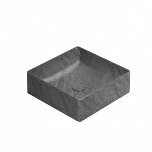 Washbasin T-EDGE | 420x420x140 | Striped gray mattte