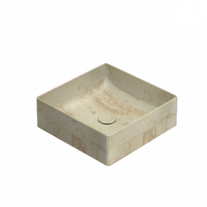 Washbasin T-EDGE | 420x420x140 | Travertine mattte