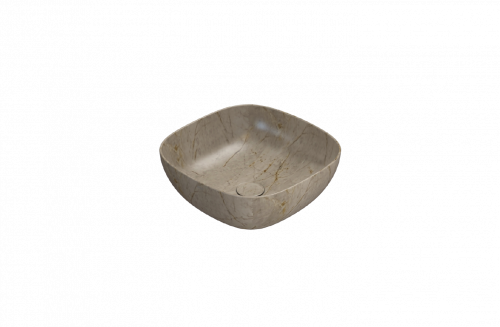 Washbasin T-EDGE | 420 x 420 x 160 | Brown guilloche mattte