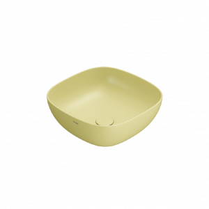 Washbasin T-EDGE | 420 x 420 x 160 | Mustard yellow mattte