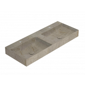 Double sink T-EDGE | 1200 x 470 x 120 | on the board or hanging | Brown guilloche mattte