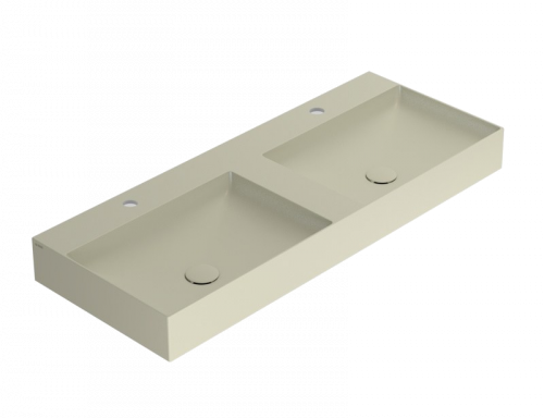 Double sink T-EDGE | 1200 x 470 x 120 | on the board or hanging | Chestnut mattte