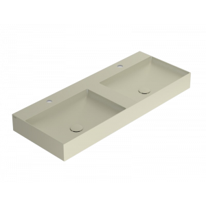 Double sink T-EDGE | 1200 x 470 x 120 | on the board or hanging | Cashmere mattte