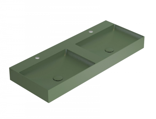 Double sink T-EDGE | 1200 x 470 x 120 | on the board or hanging | Fern mattte