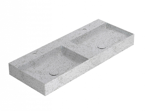 Double sink T-EDGE | 1200 x 470 x 120 | on the board or hanging | Crushed ice mattte