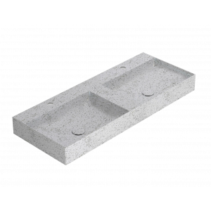 Double sink T-EDGE | 1200 x 470 x 120 | on the board or hanging | Crushed ice mattte