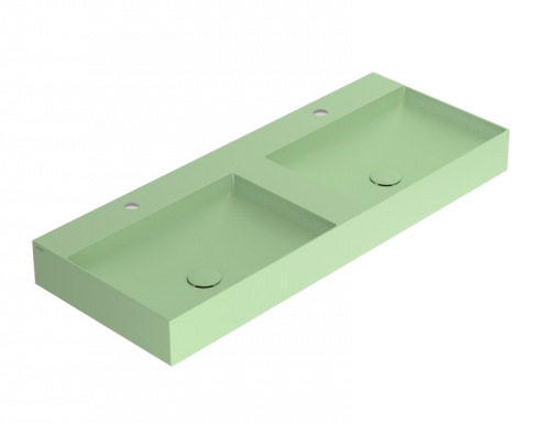 Double sink T-EDGE | 1200 x 470 x 120 | on the board or hanging | Lime mattte