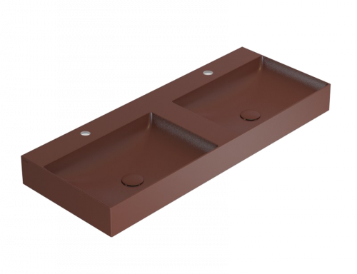 Double sink T-EDGE | 1200 x 470 x 120 | on the board or hanging | Brick mattte