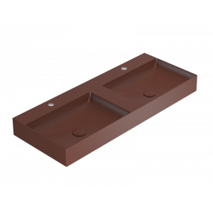 Double sink T-EDGE | 1200 x 470 x 120 | on the board or hanging | Brick mattte