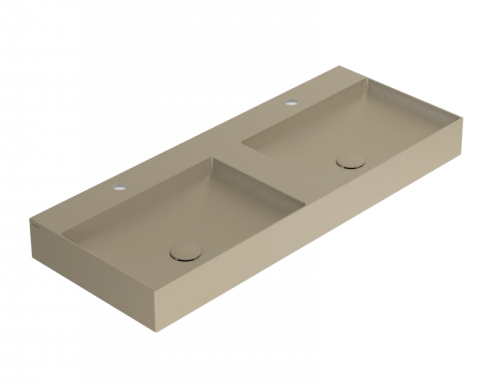 Double sink T-EDGE | 1200 x 470 x 120 | on the board or hanging | Pearl mattte