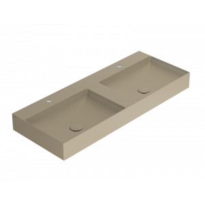 Double sink T-EDGE | 1200 x 470 x 120 | on the board or hanging | Pearl mattte