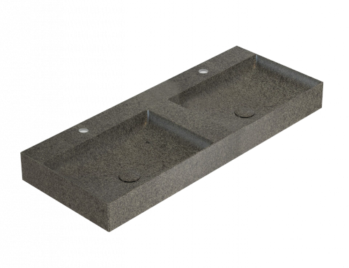 Double sink T-EDGE | 1200 x 470 x 120 | on the board or hanging | Pepperoni Grigio mattte