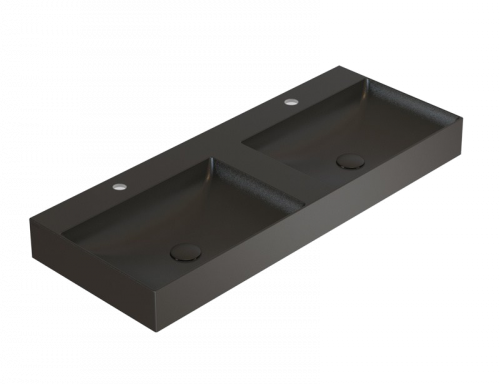 Double sink T-EDGE | 1200 x 470 x 120 | on the board or hanging | Anthracite mattte