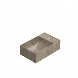 Washbasin T-EDGE | 400x250x120 | Brown guilloche mattte