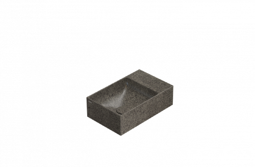 Washbasin T-EDGE | 400x250x120 mm | Peperino Grigio mattte