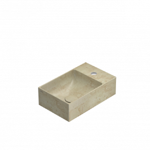 Washbasin T-EDGE | 400x250x120 mm | Travertin mattte