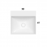 Washbasin T-EDGE | 500x470x120 | White gloss