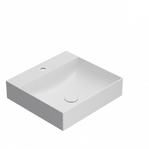 Washbasin T-EDGE | 500x470x120 | without battery hole | White mattte